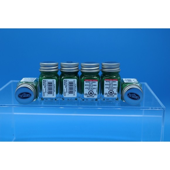 6 Bottles Testors Enamel Model Paint 0.25 fl oz Each Flat Beret Green 1171